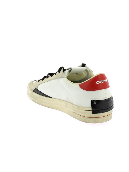 Sk8 Deluxe sneakers da uomo in pelle e camoscio bianco CRIME LONDON | 1810710